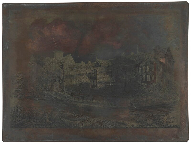 Architectural picture: a moated house npg d17015