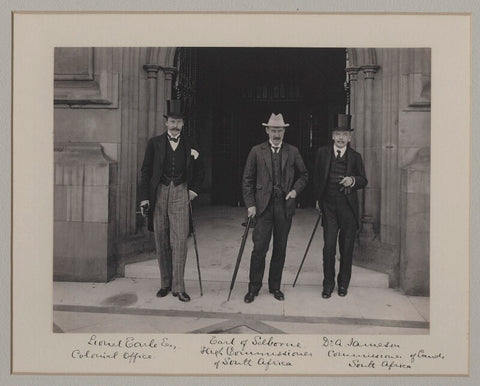 Sir Lionel Earle; William Waldegrave Palmer, 2nd Earl of Selborne; Sir Leander Starr Jameson, 1st Bt NPG x135573