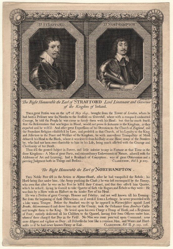 Thomas wentworth, 1st earl of strafford; spencer compton, 2nd earl of northampton npg d16347