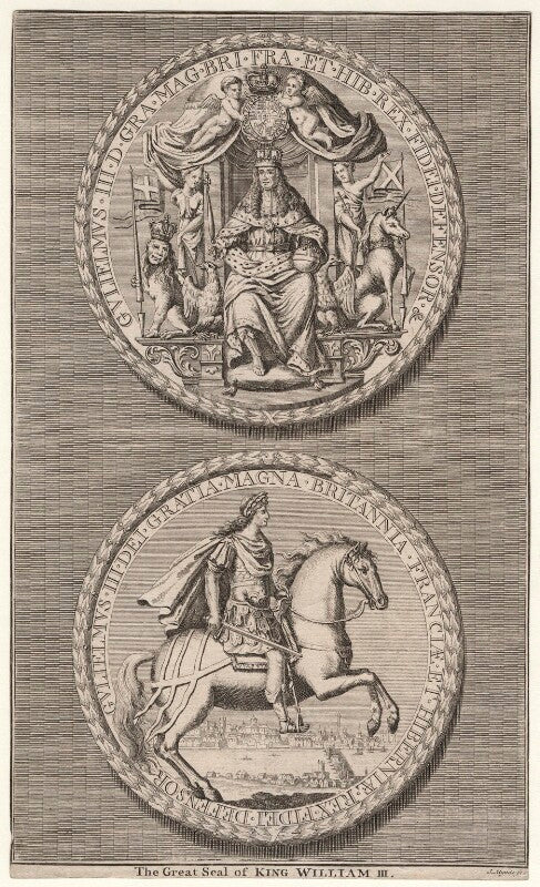 King william iii portrayed on the great seal npg d1245