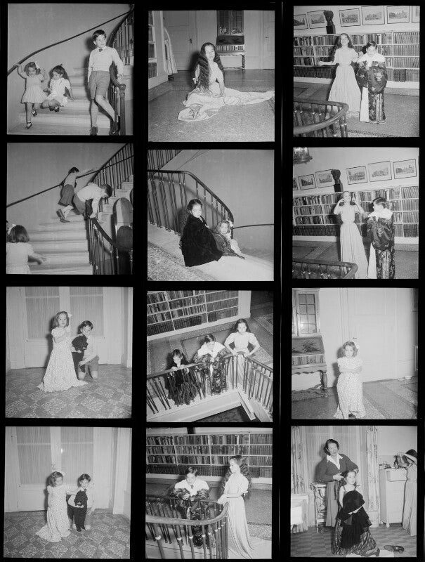 Michael chaplin; geraldine chaplin; josephine chaplin; victoria chaplin; chaplins' maid npg x195189