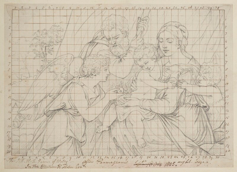Holy family with an angel npg d17382