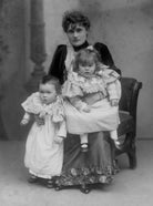 Belle Bilton with her sons Hon. Power Le Poer Trench and Richard, 6th Earl of Clancarty NPG x8314