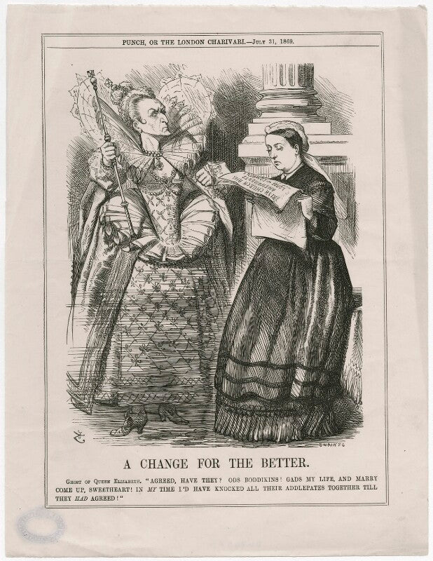 A change for the better (queen elizabeth i; queen victoria) npg d47458