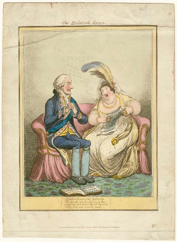 'the bulstrode siren' (william henry cavendish bentinck, 3rd duke of portland; elizabeth billington (née weichsel)) npg d34317