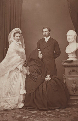 Queen Alexandra; Queen Victoria; King Edward VII NPG x36269