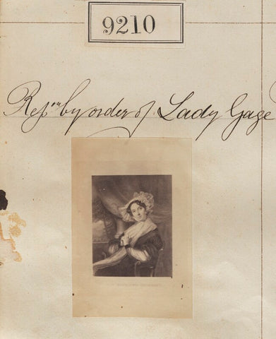 'Reproduction by order of Lady Gage' NPG Ax59032