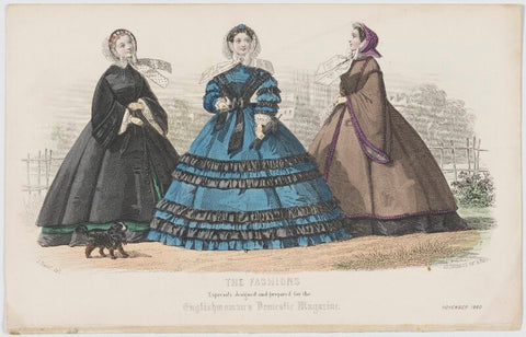 'The Fashions'. Walking dress for November 1860 NPG D47985