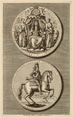 King George I portrayed on the Great Seal NPG D32846