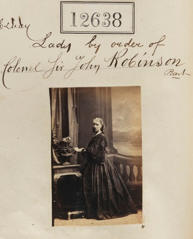 An unknown woman ('lady by order of colonel sir john robinson bart') npg ax62282