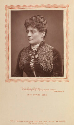 Sophie Eyre (née Ryan) NPG Ax9293