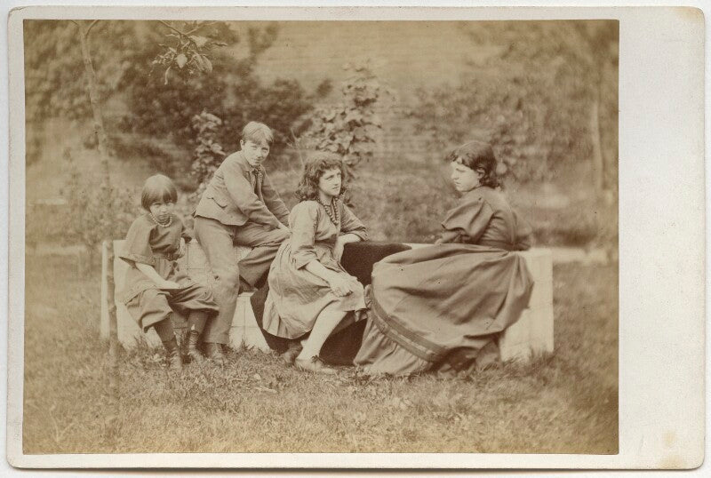 Margaret mackail (née burne jones); sir philip burne jones, 2nd bt; may morris; jane alice ('jenny') morris npg x19866