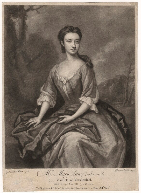 Mary parker (née lane), countess of macclesfield npg d3716