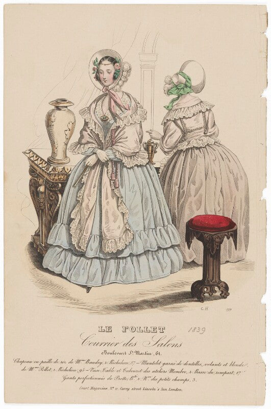 Walking or carriage costume, august 1839 npg d47763