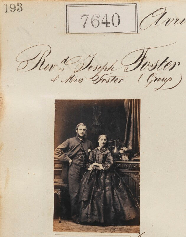 Reverend joseph foster and miss foster npg ax57479