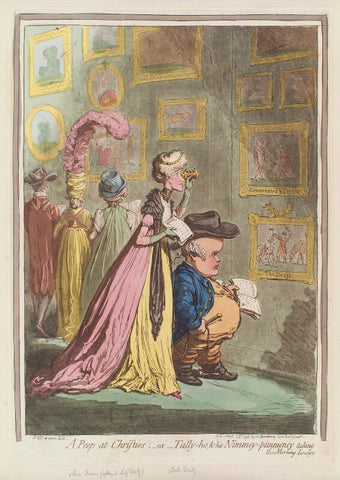 'A peep at Christies; - or - tally-ho, and his Nimeny-pimmeney taking the morning lounge' NPG D12577