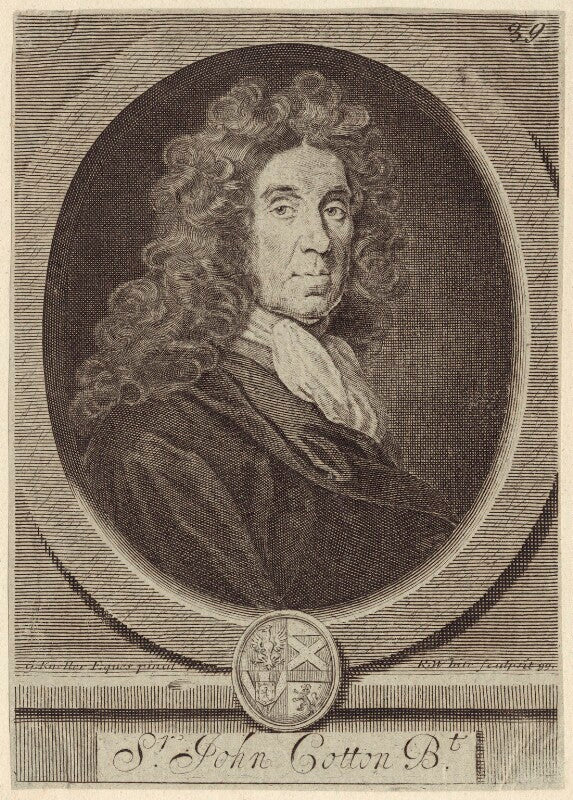 Sir john cotton, 3rd bt npg d29984