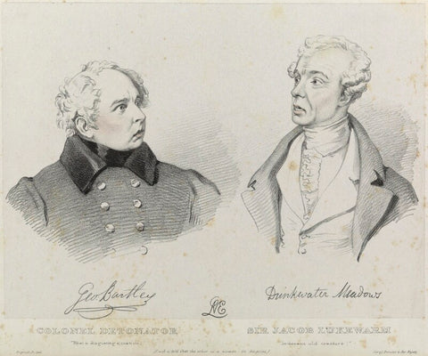 George Bartley as Colonel Detonater and Drinkwater Meadows as Sir Jacob Lukewarm NPG D22107