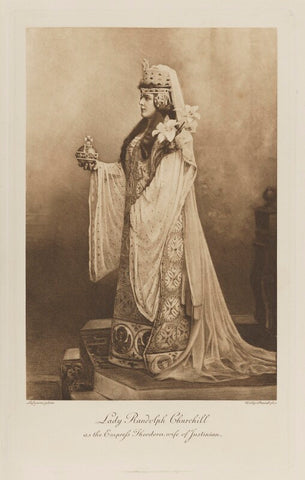 Jeanette ('Jennie') Churchill (née Jerome), Lady Randolph Churchill as the Empress Theodora, wife of Justinian NPG Ax41203