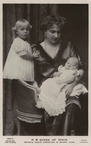 Ena, Queen of Spain with Infanta María Cristina and Infante Juan NPG x74465