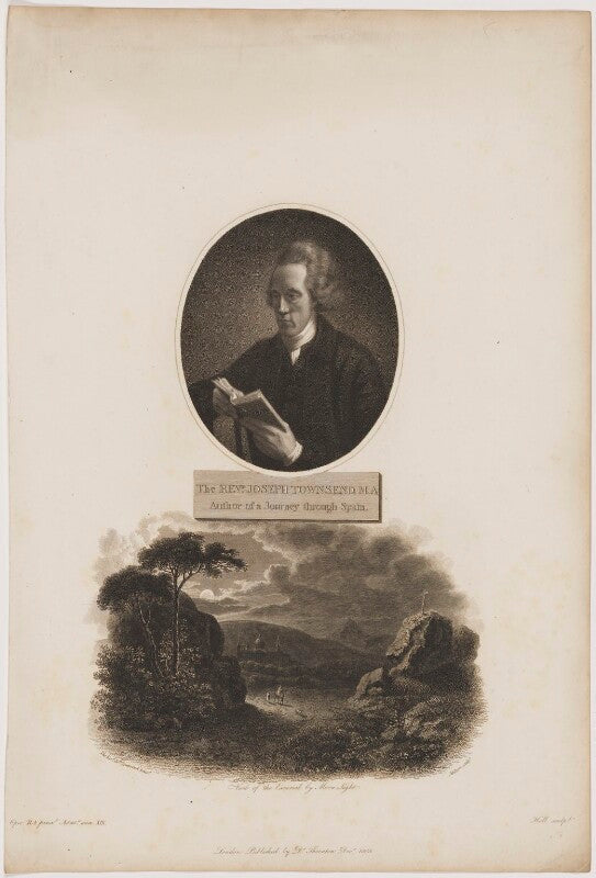 Joseph townsend with 'view of the escurial by moon light' npg d40067