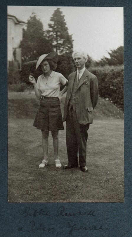 Patricia helen ('peter') (née spence), countess russell; bertrand russell npg ax143953