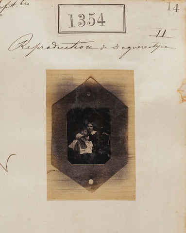 Reproduction of a daguerreotype of or for Lindley (Two unknown sitters) NPG Ax50755