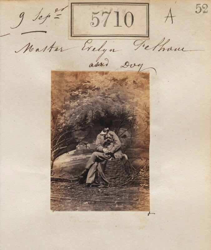 Hon. evelyn cornwallis anderson pelham and dog npg ax55665