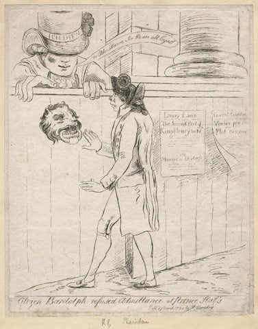 'Citizen Bardolph refused admittance at Prince Hal's' (Samuel McDonald; Richard Brinsley Sheridan) NPG D21106