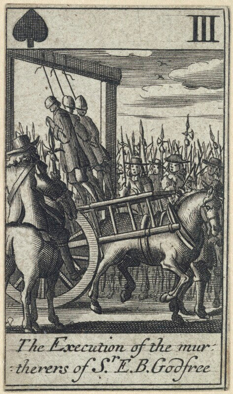 'the execution of the murtherers of sr. e.b. godfree' (robert green; henry berry; lawrence hill) npg d23014(k)