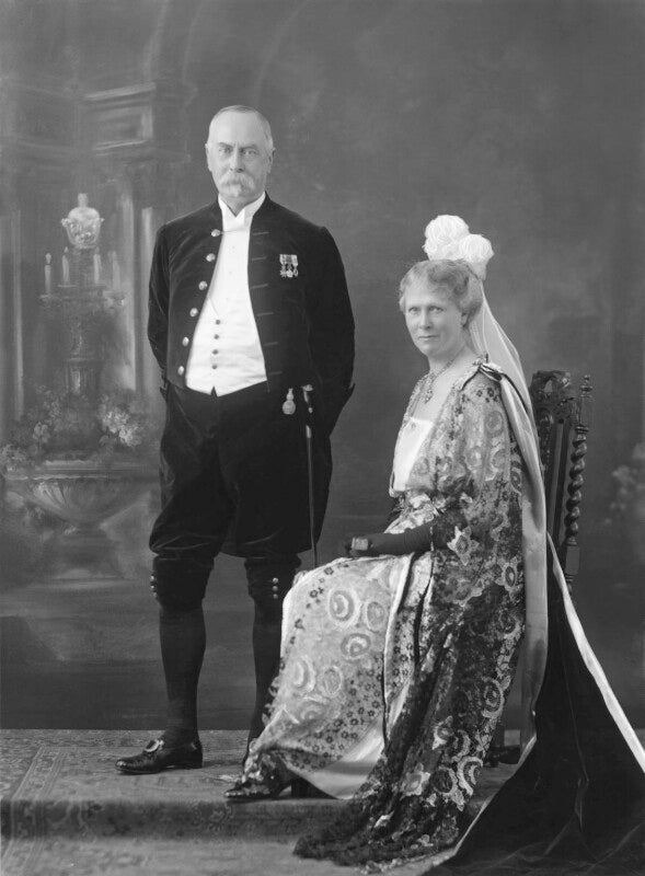 Sir reginald theodore blomfield; (anne) frances may blomfield (née burra) npg x18805