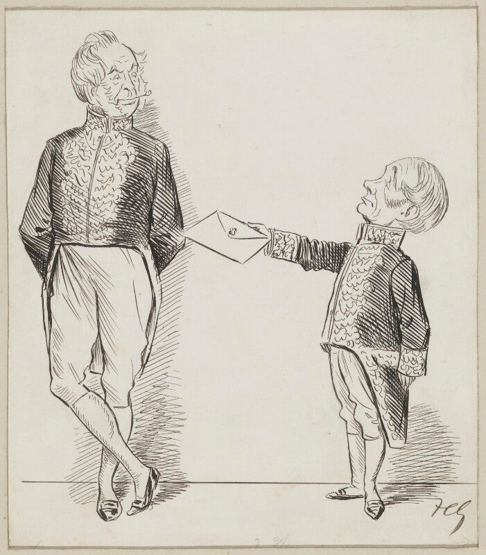 Henry john temple, 3rd viscount palmerston; john russell, 1st earl russell npg d6536