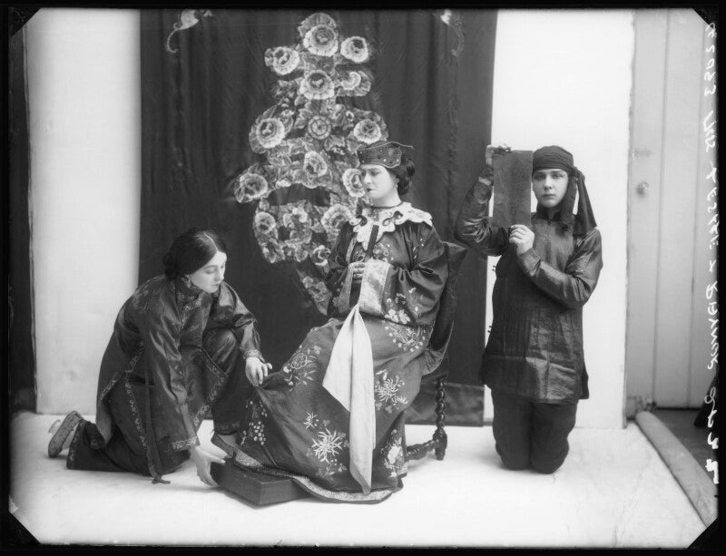 Lorna leslie as the widow ching with two others in 'the yellow jacket' npg x103840