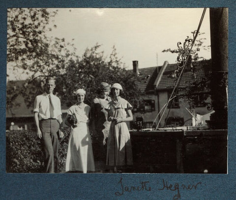 Lady Ottoline Morrell; Janette Wheeler (née Latourette Hegner) and two unknown sitters NPG Ax143473