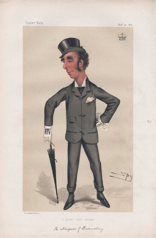 John sholto douglas, 9th marquess of queensberry ('statesmen. no. 261. "a good light weight."') npg d43822