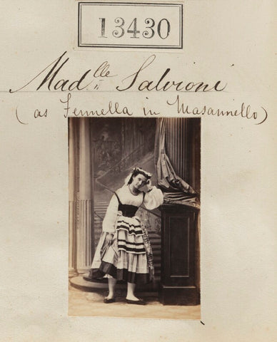 Mademoiselle Salvioni as Fenella in 'Masaniello' NPG Ax63063