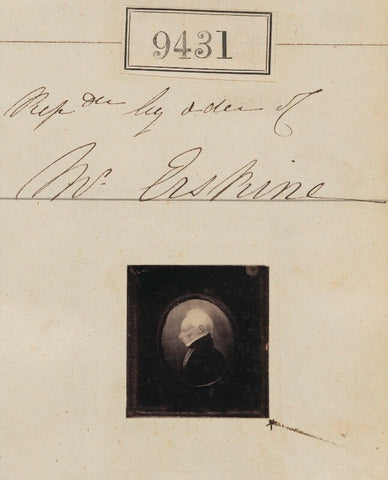 'Reproduction by order of Mr Erskine' NPG Ax59238