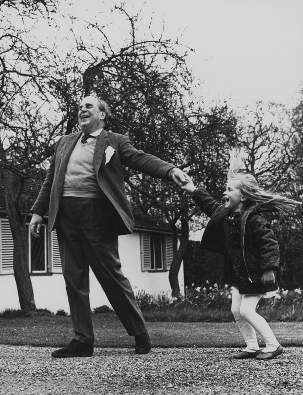 Robert morley and an unknown girl npg x165972