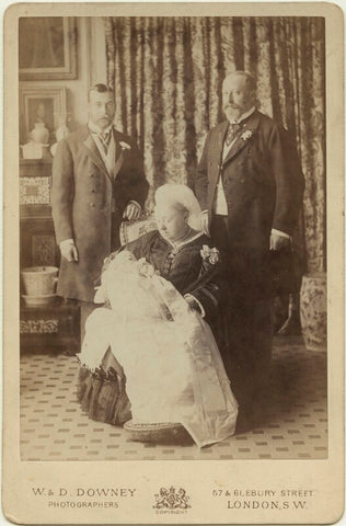 Four Generations' (King George V; Prince Edward, Duke of Windsor (King Edward VIII); Queen Victoria; King Edward VII) NPG x1574