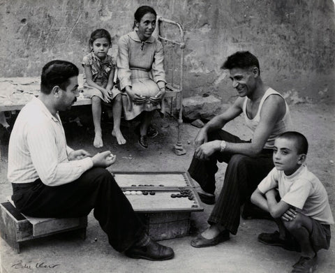 'Playing backgammon in the courtyard near their homes in Yerevan' NPG x135020