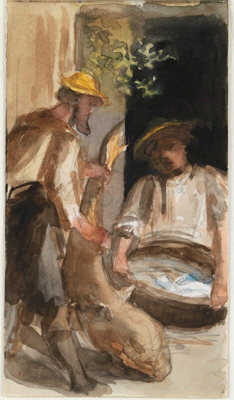Two unknown men, possibly fishermen npg d23146(7)