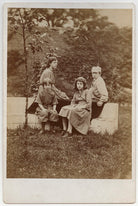 Margaret Mackail (née Burne-Jones); Jane Alice ('Jenny') Morris; May Morris; Sir Philip Burne-Jones, 2nd Bt NPG x19864