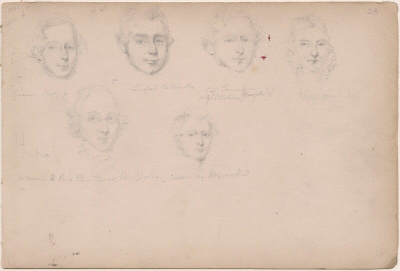 Mr crane; mr landford; mr croton and three unknown sitters npg d23313(50)