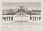 A Plan & View of a Chain Bridge, Erecting over the Menai at Bangor Ferry 1820 NPG D1384