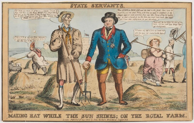 State servants making hay while the sun shines; on the royal farm npg d46060