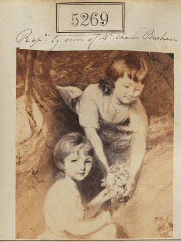 'Reproduced by order of Charles Braham' (Two unknown children) NPG Ax53306