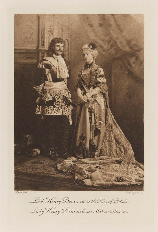 Lord henry cavendish bentinck as the king of poland; lady olivia caroline amelia cavendish bentinck (née taylour) as mademoiselle ixe npg ax41250