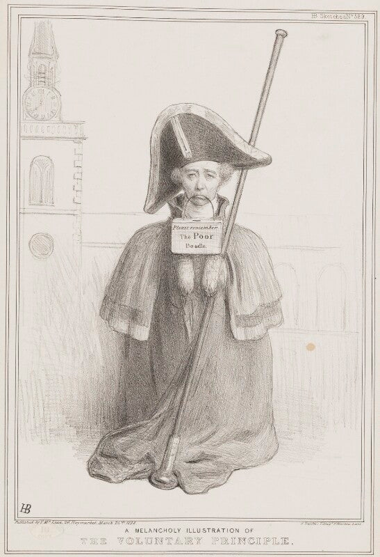 A melancholy illustration of the voluntary principle (frederick gerald finch byng) npg d41463