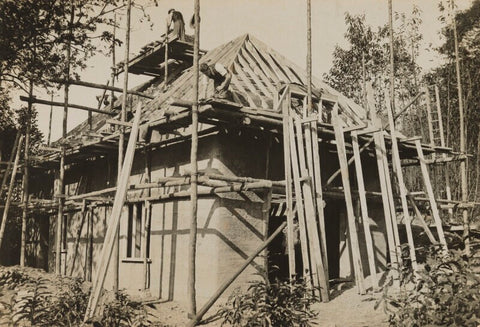 'Mud House being build' (home of Ray Strachey) NPG Ax160773