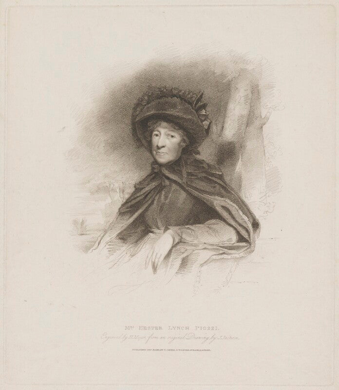 Hester lynch piozzi (née salusbury, later mrs thrale) npg d40231